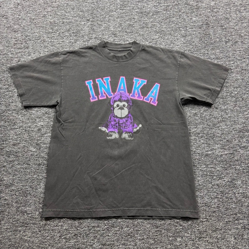 Inaka Power Gorilla Streetwear Graphic Black Fader T-Shirt Size Medium